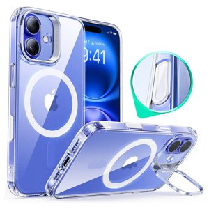 ESR – Classic Hybrid HaloLock puzdro so stojanom pre iPhone 16 Plus – priehľadné KF2349029