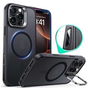 ESR – Classic Hybrid HaloLock puzdro so stojanom pre iPhone 16 Pro – matné čierne KF2349034