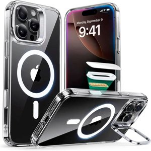 ESR – Classic Hybrid HaloLock puzdro so stojanom pre iPhone 16 Pro Max – priehľadné KF2349036