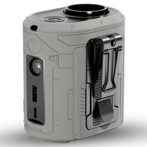 Techsuit – Premium Portable Mini Fan prenosný mini ventilátor s powerbankou, dobíjací, 5 rýchlostí vetra, pripevnenie na opasok, 5000 mAh – sivý KF23…