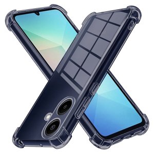 Techsuit - Shockproof Clear Silicone obal pre Samsung Galaxy A06 - dymovo čierny KF2351418
