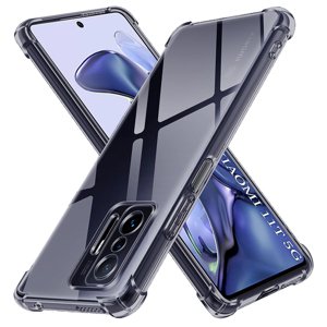 Techsuit - Shockproof Clear Silicone - Xiaomi 11T / 11T Pro - Smoke Black KF2351541