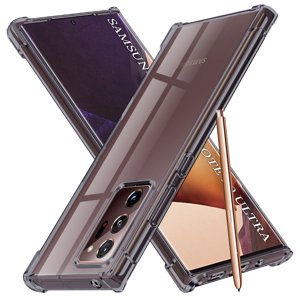 Techsuit - Shockproof Clear Silicone obal pre Samsung Galaxy Note 20 Ultra 4G / Note 20 Ultra 5G - dymovo čierny KF2351581
