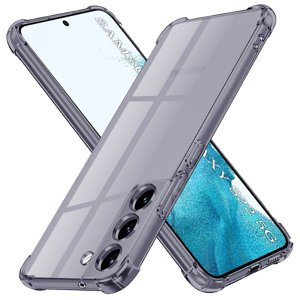 Techsuit - Shockproof Clear Silicone obal pre Samsung Galaxy S22 5G - dymovo čierny KF2351583