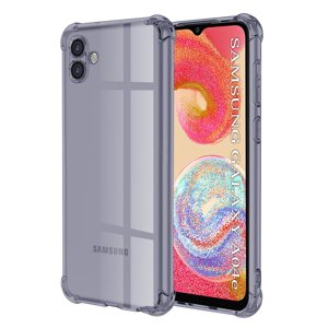 Techsuit - Shockproof Clear Silicone obal pre Samsung Galaxy A04e / M04 - dymovo čierny KF2351591