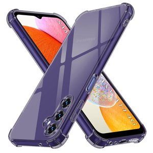 Techsuit - Shockproof Clear Silicone obal pre Samsung Galaxy A14 4G / A14 5G - dymovo čierny KF2351592