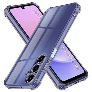 Techsuit - Shockproof Clear Silicone obal pre Samsung Galaxy A15 4G / A15 5G - dymovo čierny KF2351595