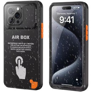 ShellBox - AirBox Waterproof IP68 Case (6.1 inch) - iPhone 12/12 Pro/13/13 Pro/14/14 pro/15/15 Pro/16 - Black KF2351708