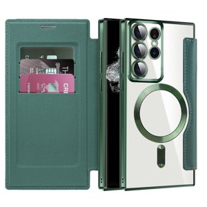 Techsuit - SmartMag Book Case - Samsung Galaxy S22 Ultra 5G - Green KF2351925