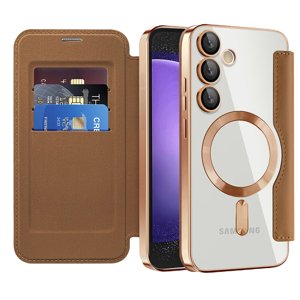 Techsuit - SmartMag Book Case - Samsung Galaxy S23 FE - Brown KF2351956