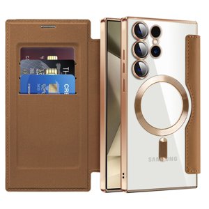Techsuit - SmartMag Book Case - Samsung Galaxy S24 Ultra - Brown KF2351988