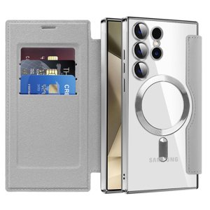 Techsuit - SmartMag Book Case - Samsung Galaxy S24 Ultra - Gray KF2351992