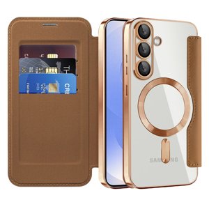 Techsuit - SmartMag Book Case - Samsung Galaxy S25 Plus - Brown KF2352060