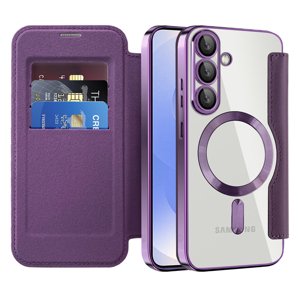 Techsuit - SmartMag Book Case - Samsung Galaxy S25 Plus - Purple KF2352065