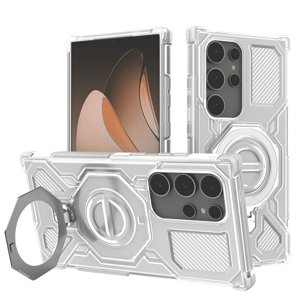 Techsuit - Carbon Shield PRO ochranný obal na Samsung Galaxy S24 Ultra - biely priehľadný KF2352734