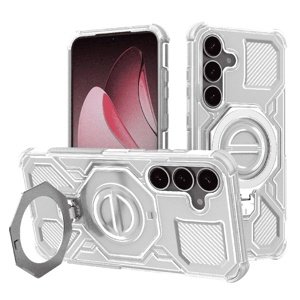 Techsuit - Carbon Shield PRO ochranný obal na Samsung Galaxy S25 - biely priehľadný KF2352740