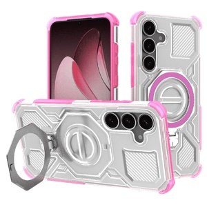 Techsuit - Carbon Shield PRO ochranný obal na Samsung Galaxy S25 - ružový priehľadný KF2352741