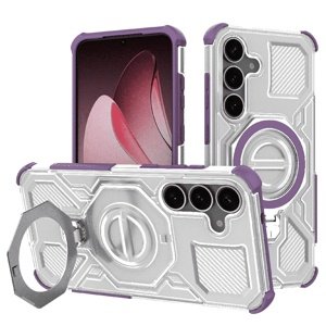 Techsuit - Carbon Shield PRO ochranný obal na Samsung Galaxy S25 Plus - fialový priehľadný KF2352750