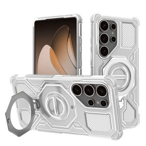 Techsuit - Carbon Shield PRO ochranný obal na Samsung Galaxy S25 Ultra - biely priehľadný KF2352752