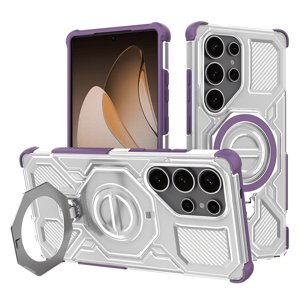 Techsuit - Carbon Shield PRO ochranný obal na Samsung Galaxy S25 Ultra - fialový priehľadný KF2352756
