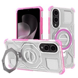 Techsuit - Carbon Shield PRO ochranný obal na Samsung Galaxy S25 Edge - ružový priehľadný KF2352759
