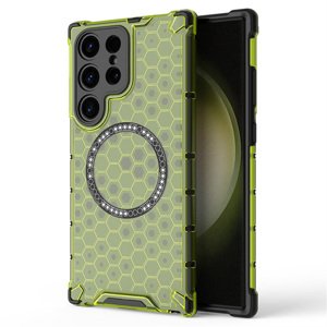 Techsuit - HoneyComb Shield MagSafe ochranný obal na Samsung Galaxy S24 Ultra - limetkovo zelený KF2352931