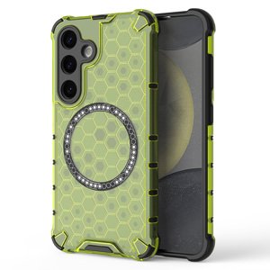 Techsuit - HoneyComb Shield MagSafe ochranný obal na Samsung Galaxy S25 - limetkovo zelený KF2352937