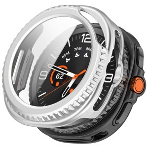 Techsuit - Defense360 Pro + Screen Protector - Samsung Galaxy Watch8 Classic - Silver KF2353352