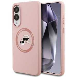 Karl Lagerfeld - Silicone Double Heads MagSafe (KLHMS25ESKCHTCP) - Samsung Galaxy S25 Edge - Pink KF2353897