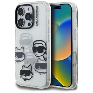 Karl Lagerfeld - IML Multi Head Pattern (KLHCP16LHMCHKCT) - iPhone 16 Pro - Transparent Karl&Choupette Head KF2353900