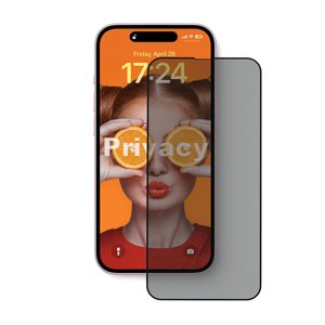 ANANK - 2.5D Privacy ochranné sklo pre iPhone 15 - čierna KF2354019