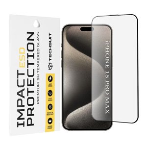 Techsuit - ESD Glass - iPhone 15 Pro Max - Black KF2354066