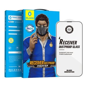 Blueo - Anti-Dust HD ochranné sklo pre iPhone 13 / iPhone 13 Pro / iPhone 14 / iPhone 16e - čierna KF2354343