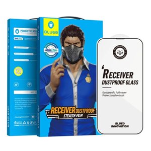 Blueo - Anti-Dust HD ochranné sklo pre iPhone 14 Pro - čierna KF2354344