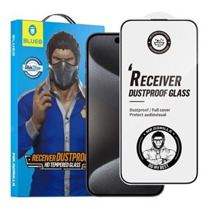 Blueo - Anti-Dust HD ochranné sklo pre iPhone 15 Pro Max - čierna KF2354349