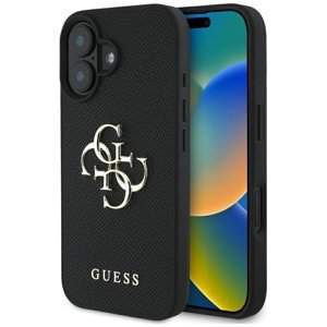 Guess - Hardcase Grained Big 4G Logo Small Classic Logo ochranný obal na iPhone 16 - čierne KF2354570