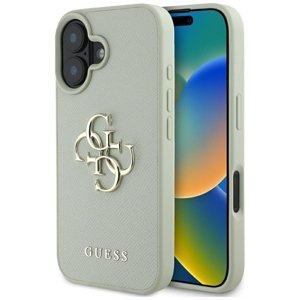 Guess - Hardcase Grained Big 4G Logo Small Classic Logo ochranný obal na iPhone 16 - zelené KF2354572