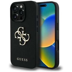 Guess - Hardcase Grained Big 4G Logo Small Classic Logo ochranný obal na iPhone 16 Pro - čierne KF2354574