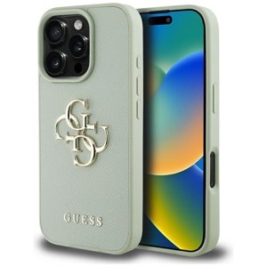 Guess - Hardcase Grained Big 4G Logo Small Classic Logo ochranný obal na iPhone 16 Pro - zelené KF2354576