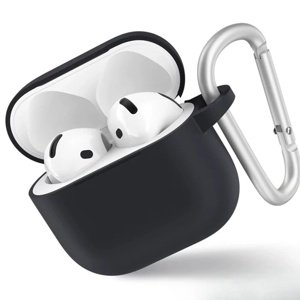 Blueo - Liquid Silicone ochranné puzdro pre AirPods 4 - čierne KF2354627