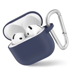 Blueo - Liquid Silicone ochranné puzdro pre AirPods 4 - tmavomodré KF2354629