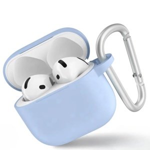 Blueo - Liquid Silicone ochranné puzdro pre AirPods 4 - svetlomodré KF2354630