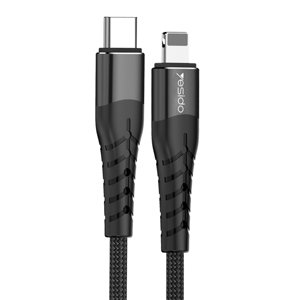 Yesido Dátový kábel (CA-48) - Type-C na Lightning, 18W, PD, 1,2 m - čierny KF235525