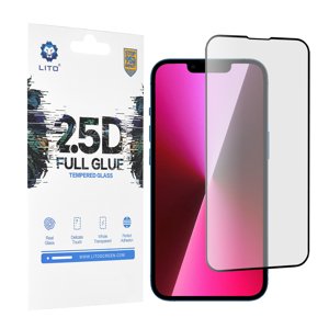 Lito 2.5D FullGlue tvrdené sklo - iPhone 13 / 13 pro / 14 - čierne KF235895