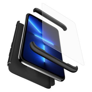 GKK 360 Puzdro + Ochranné sklo na displej - iPhone 13 pro Max - čierna KF238418