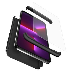 GKK 360 Puzdro + Ochranné sklo na displej - iPhone 13 pro - čierna KF238419