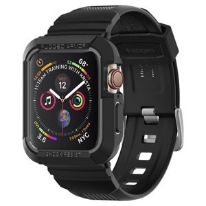 Spigen Rugged Armor PRO ochranný obal pre - Apple Watch 4/5/6/7/8/SE (44/45 mm) - Čierna KF239025