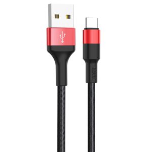 Hoco Dátový kábel Xpress charge (X26) - USB-A na USB Type-C, 10W, 2A, 1,0 m - čierny / červený KF239209