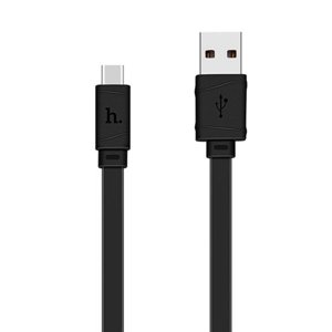 Hoco Bamboo (X5) - USB-A na USB typu C, 12 W, 2,4 A, 1,0 m - čierny KF239254