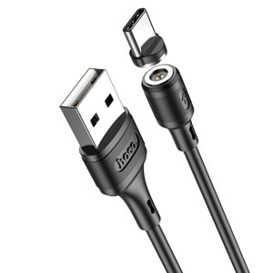Hoco Nabíjací kábel Sereno (X52) - magnetický konektor, USB-A na USB typu C, 12 W, 2,4 A, 1,0 m - čierny KF239259